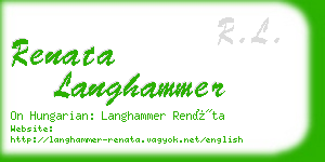 renata langhammer business card